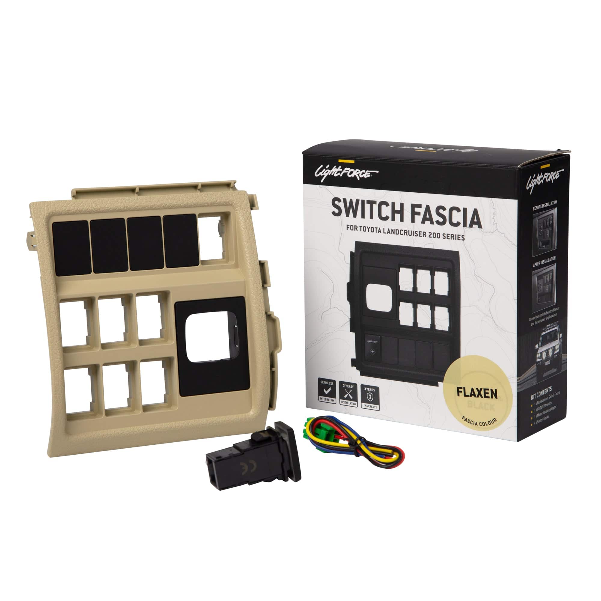 Replacement Switch Fascia to suit Toyota Landcruiser 200 Series - Flaxen - Image 5